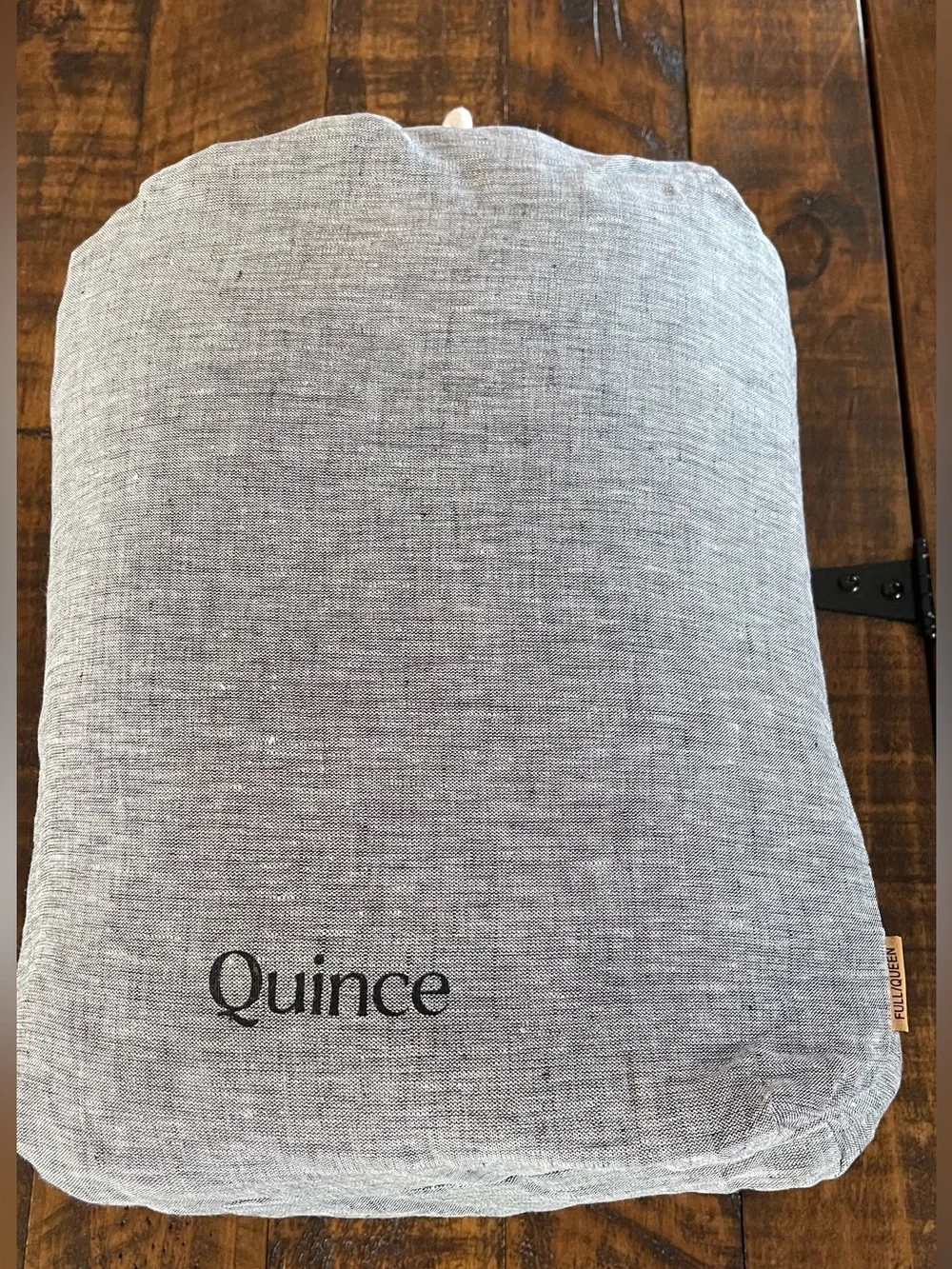BRAND NEW Quince European Linen Chambray 3 Pc Duvet Cover Set, F/Q (Charcoal)
